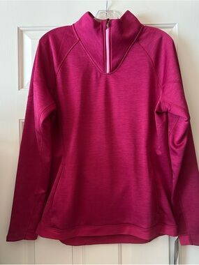 NWT Champion Women’s Magenta Tech Fleece Quarter-Zip Pullover Top- Large